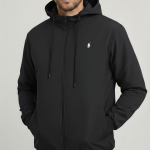 Hodded ash winter jacket-black