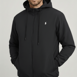 Hodded ash winter jacket-black