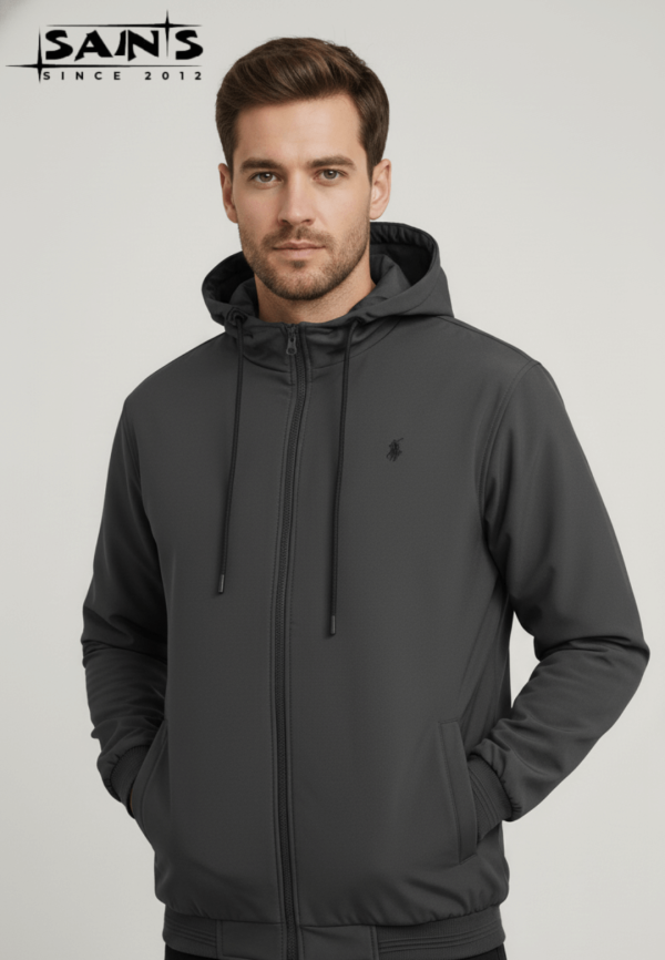 Hodded ash winter jacket-ash