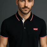 Black & red stripped Polo-shirt
