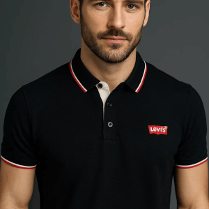 Black & red stripped Polo-shirt