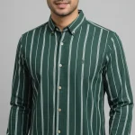 creamstripeingreen-shirt