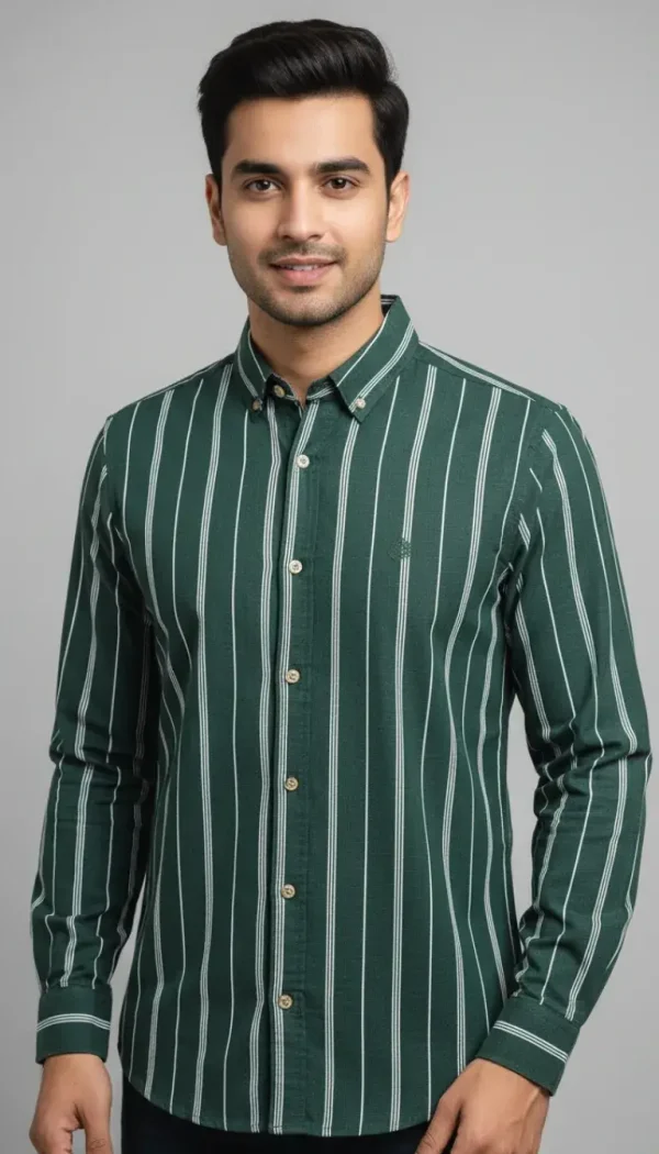 creamstripeingreen-shirt